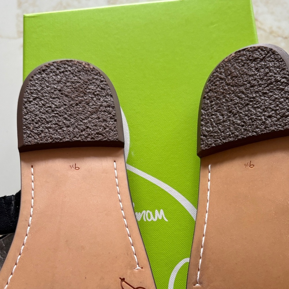 Sam Edelman Black Suede strap and Brown inside Sandals - Picture 5 of 6